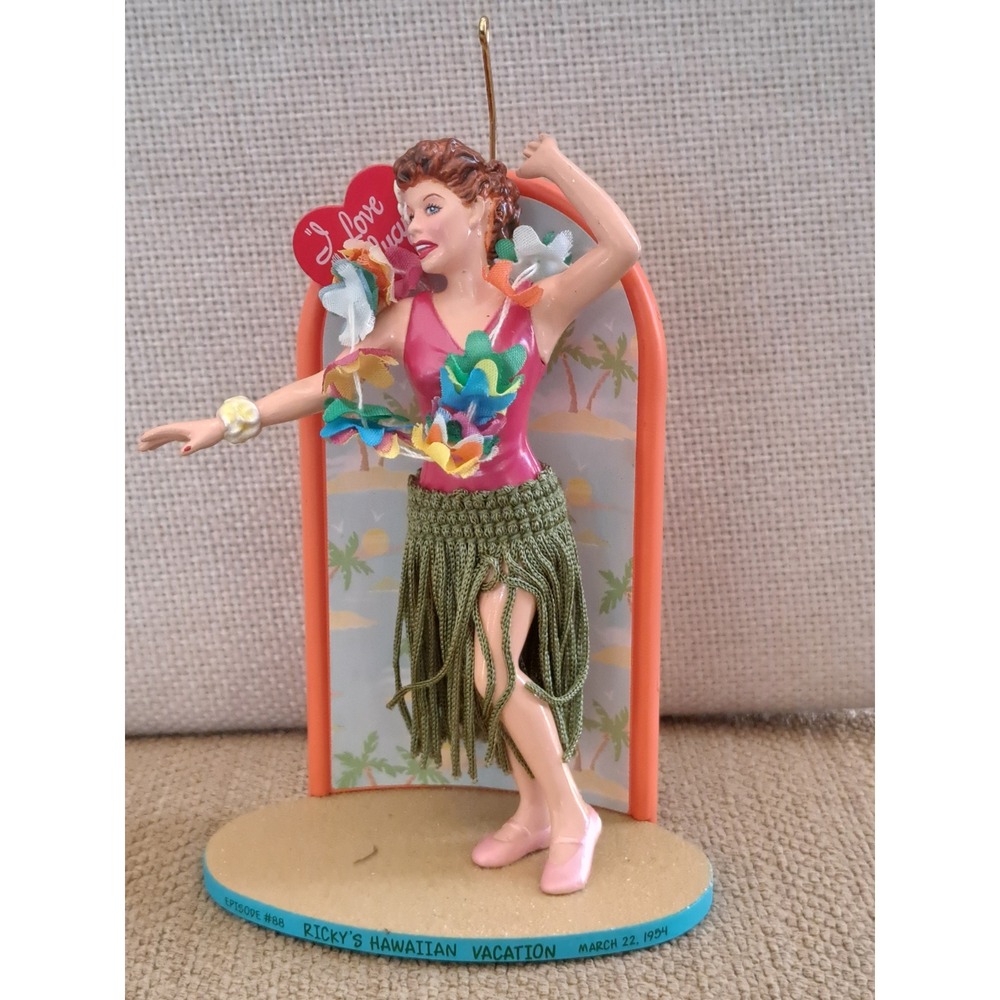 I Love Lucy Be a Pal Hula Dancer Christmas Ornament Lucille Ball Collectible